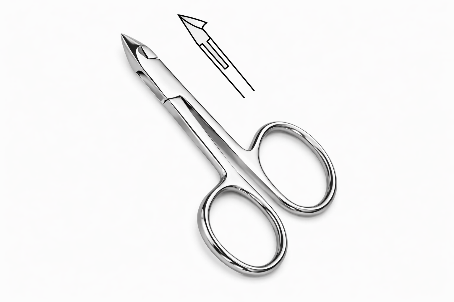 Professional Cuticle Nippers (Scissor-Handle Style)